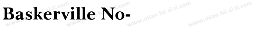 Baskerville No字体转换